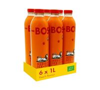 BOS Organic Sugar Free Lemon Flavoured Caffeine Free Rooibos Ice Tea, Guilt-Free Refreshment Tea Drink, 1L (Pack of 6)