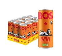 BOS Rooibos Ice Tea 250ml Can (Pack of 12) (Peach)