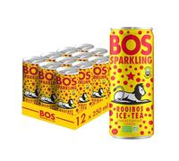 BOS Organic Sparkling Lemon Rooibos Ice Tea, 250 ml (12-Pack)