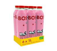 BOS Organic Watermelon & Mint Flavoured Caffeine Free Rooibos Ice Tea, Cooling Summer Favourite Tea Drink, 1L (Pack of 6)
