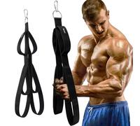 Bosaen Tricep Rope Cable Attachment, Upgraded 3-in-1 Tricep Pull Down Attachment with 3 Lengths of Handles for Triceps, Back & Shoulders, Triceps Extension Straps Gym Equipment for Men & Women
