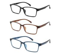 BOSAIL 3 Pack Reading Glasses for Men Women, Lightweight & Durable Classic Frame, Comfort Fit for Long Wear +1.50
