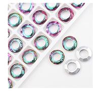 BOSAIYA BL Large Hole Bead 8/10mm Chameleon Angle Ring Glass Cosmic Ring Crystal Rhinestone for jewelry Making Nail Art Decoration TL726 (Color : 8, Item Diameter : 10mm 30pcs)