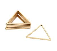 BOSAIYA PJ1 10 Stainless Steel Gold Linking Rings Hex Heart Circle Teardrp Triangle Oval Moon Connectors Jewelry Findings Accessories TL630 (Color : Gold Triangle)