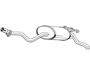 Bosal 279-349 End Silencer, Exhaust Back Box, Back Box Exhaust