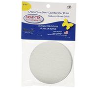 Bosal 4-inch Craf-Tex Round Coaster Craft Pack, Pack of 6, White