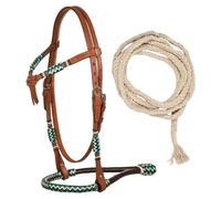 Bosal riding bridle with cotton reins Pool's