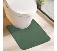 Bosap,Bath Mat,Ultra Thin Bath Rugs,Rubber Bath Mats for Bathroom Quick Dry,Washable,Fit Under Door,Super Absorbent Bathroom Rugs for Bathroom Floor,Shower,Sink((Green,20''x24'',U Shaped)