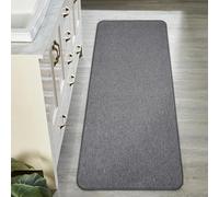 Bosap Bath Mat, Ultra Thin Bath Rugs, Rubber Mats for Bathroom Quick Dry, Washable, Fit Under Door, Super Absorbent for Shower & Sink (Dark Grey, 21''x47'')