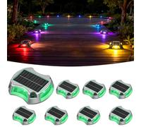 Bosceos Solar Dock Driveway Lights Outdoor Waterproof 8-Pack