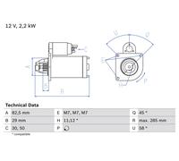 BOSCH 0 986 010 600 Starter for CITRO?N,PEUGEOT,TALBOT