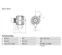 BOSCH 0 986 038 740 Alternator