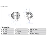 BOSCH 0 986 040 370 Alternator for VOLVO