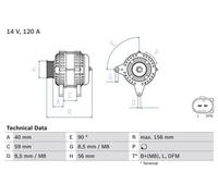 BOSCH 0 986 041 860 Alternator