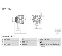 BOSCH 0 986 042 390 Alternator for MERCEDES-BENZ