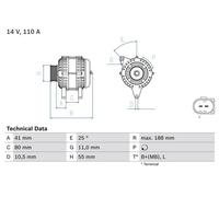 BOSCH 0 986 046 060 Alternator