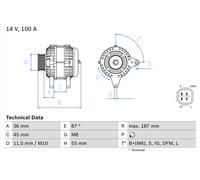 BOSCH 0 986 046 120 Alternator for TOYOTA