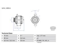 BOSCH 0 986 082 590 Alternator