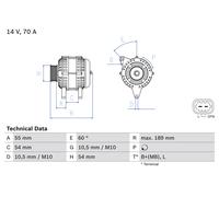BOSCH 0986083580 Alternator Fits Opel Corsa Meriva Vauxhall Corsa Corsavan