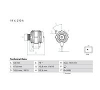BOSCH 0 986 085 570 Alternator