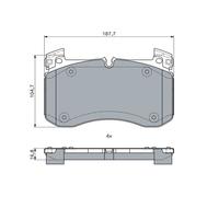 BOSCH 0 986 460 037 Brake Pad Set, disc brake for MERCEDES-BENZ
