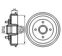 BOSCH 0 986 477 102 Brake drum