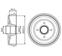 BOSCH 0 986 477 206 Brake Drum for RENAULT