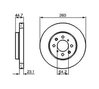 2x Brake disc Vented 0 986 479 226 BOSCH for HONDA CIVIC VII Hatchback