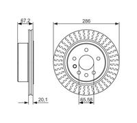 BOSCH 0986479394 Brake Disc Rear Braking System Fits Opel Omega Vauxhall Omega