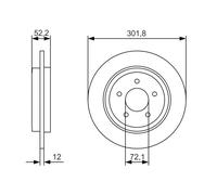 Original BOSCH Brake Disc 0 986 479 A53 For Ford