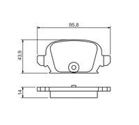 BOSCH 0 986 494 340 Brake Pad Set, disc brake for OPEL,VAUXHALL