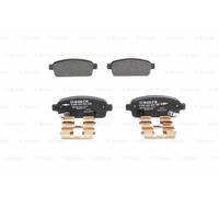 Bosch BP1357 - Brake Pads Car Rear Axle - Bosch Quality - Reduced Noise and Dust - ECE-R90 Certified - Copper-Free - 1 Set of 4 Pads - With Accessories