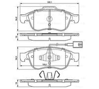 Bosch BP1675 - Brake Pads Car Front Axle - Bosch Quality - Reduced Noise and Dust - ECE-R90 Certified - Copper-Free - 1 Set of 4 Pads