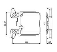 Brake Pads Set Rear 0986494774 Bosch 34212284989 34218009753 34218099354 BP1948