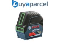 Bosch Professional cross line laser GCL 2-15 G (green laser,interior, with plumb points, working range: 15 m, 3 x 1.5 V batteries, rotating mount RM 1, laser target plate, carrying case)
