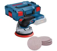 Bosch 0601372200 18V-125 Brushless 18V Orbital Sander + Lboxx + 25 Mesh Sheets