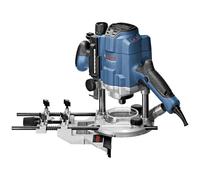 Bosch Professional GOF 1250 CE router (19 mm open-ended spanner, parallel guide with fine adjustment, template guide adapter, collet, L-BOXX 238)