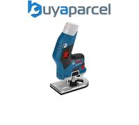 Bosch Professional 12V System cordless Palm Router GKF 12V-8 (incl. Open-ended spanner 17 mm, Collet with nut 1/4"" (also compatible with 6/8 mm collets), cardboard box)