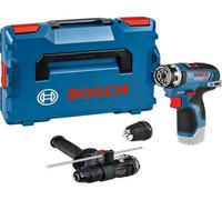 Bosch 06019H300B Gsr 12V-35 Fc Pro Flexiclick Drill Driver + 2 Attachments 12V Bare Unit Bsh6019H300B