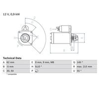 BOSCH 0 986 013 850 Starter motor