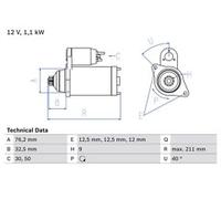 BOSCH 0 986 017 830 Starter motor