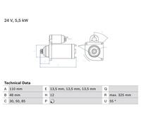 BOSCH 0 986 022 260 Starter motor