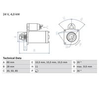 BOSCH 0 986 023 200 Starter motor