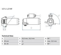 BOSCH 0 986 023 570 Starter motor