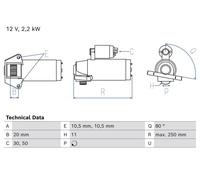 BOSCH 0 986 027 320 Starter motor