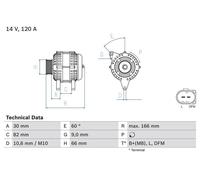 BOSCH 0 986 044 330 Alternator