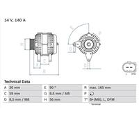 BOSCH 0 986 044 460 Alternator