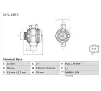 BOSCH 0 986 047 150 Alternator