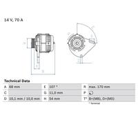 BOSCH 0 986 080 560 Alternator