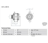 BOSCH 0 986 082 590 Alternator
